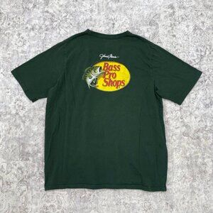 green Bass Pro Shops tshirt fish logo shirt